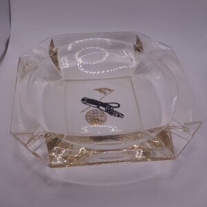 19th Hole Golf Bag Golf Ball Square Glass Cigar Ash Tray